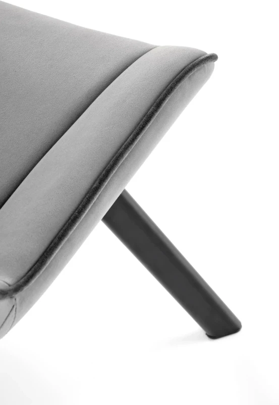 Krzesło K520 tapicerowane z obrotowym siedziskiem ciemny popiel / czarny