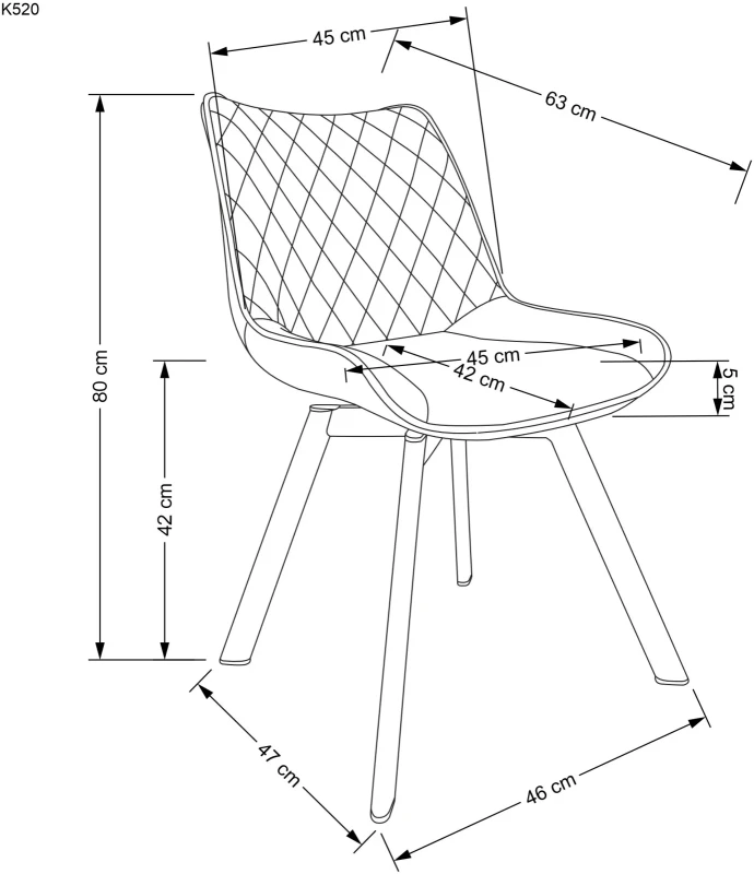 Krzesło K520 tapicerowane z obrotowym siedziskiem ciemny zielony/czarny