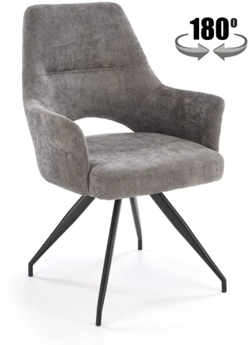 Krzesło obrotowe K542 kubełkowe nowoczesne z tkaniny ODIN do jadalni popielaty