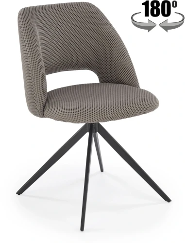 Krzesło obrotowe K546 z tkaniny membranowej siateczkowe do jadalni popielaty