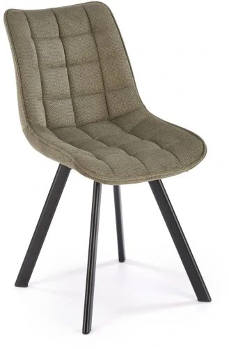 Krzesło K549 tapicerowane do jadalni oliwkowy/czarny