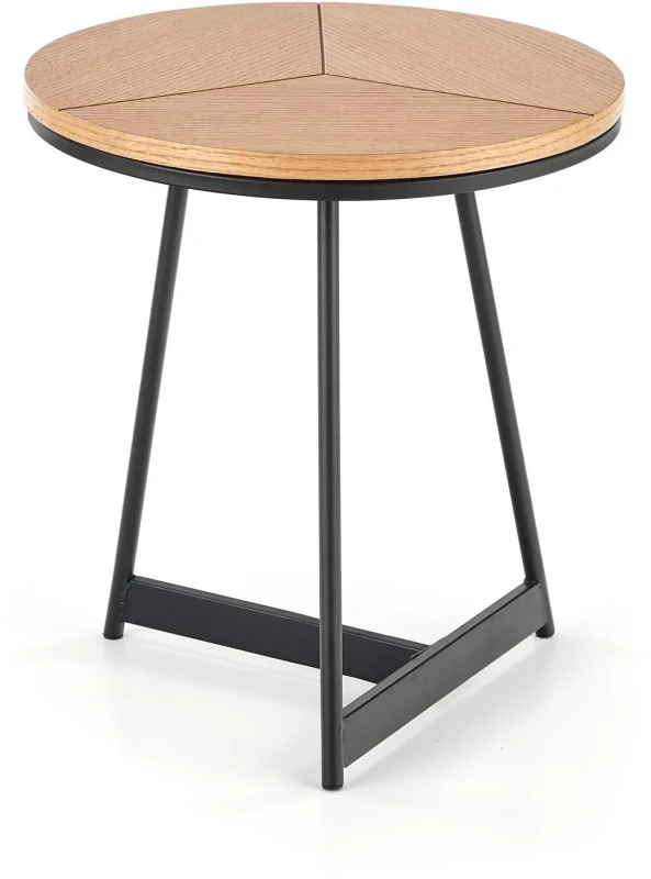 Ława stolik kawowy Karida S okrągły dąb naturalny / czarny