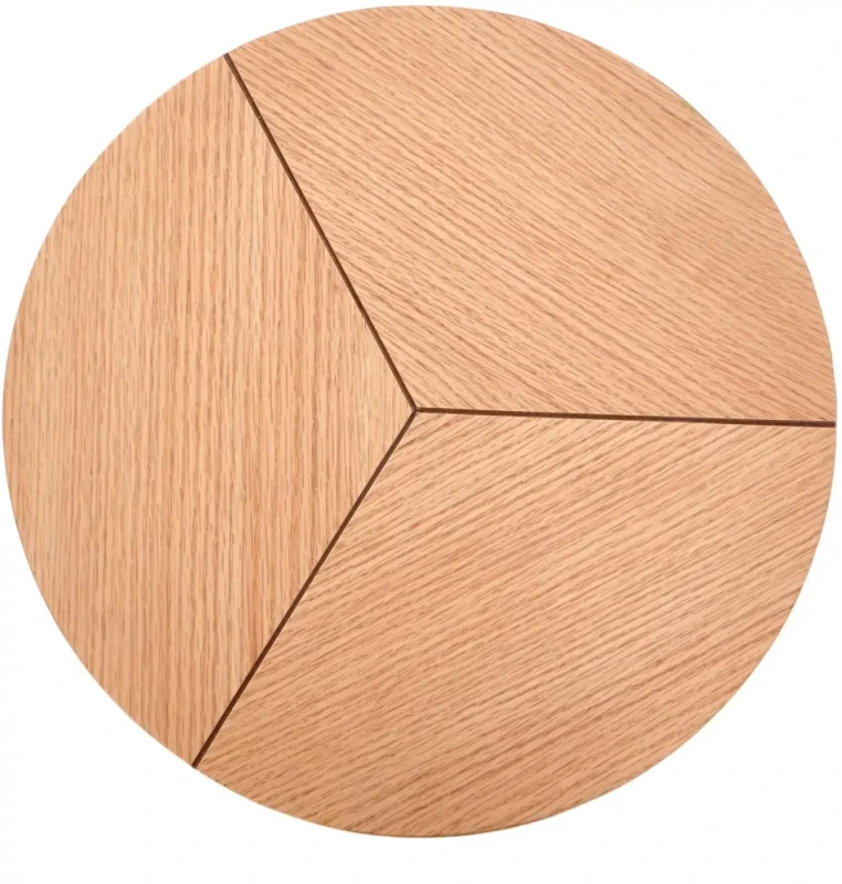 Ława stolik kawowy Karida S okrągły dąb naturalny / czarny