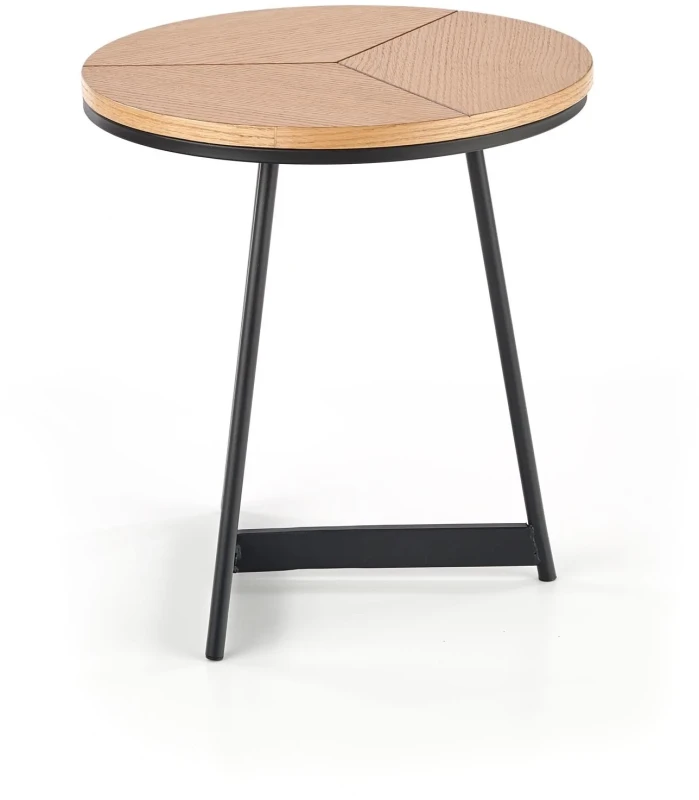 Ława stolik kawowy Karida S okrągły dąb naturalny / czarny