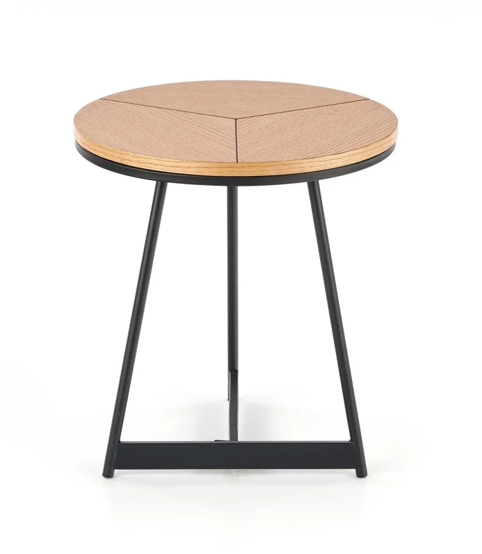 Ława stolik kawowy Karida S okrągły dąb naturalny / czarny