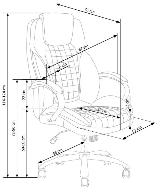 Fotel gabinetowy King obrotowy do biura czarny