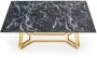 Stół Konami 160 cm do jadalni w stylu glamour czarny marmur / złoty