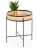 Ława okrągła Lanipa 50cm do salonu rattan naturalny/czarny