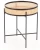 Ława okrągła Lanipa 50cm do salonu rattan naturalny/czarny