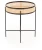 Ława okrągła Lanipa 50cm do salonu rattan naturalny/czarny