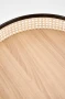 Ława okrągła Lanipa 50cm do salonu rattan naturalny/czarny