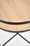Ława okrągła Lanipa 50cm do salonu rattan naturalny/czarny