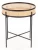 Ława okrągła Lanipa 50cm do salonu rattan naturalny/czarny