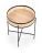 Ława okrągła Lanipa 50cm do salonu rattan naturalny/czarny