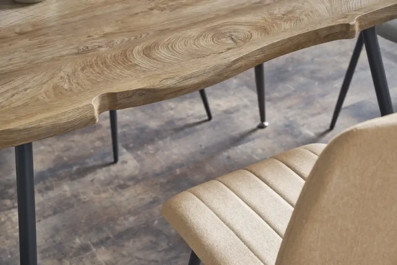 Stół Larson do jadalni naturalny/czarny