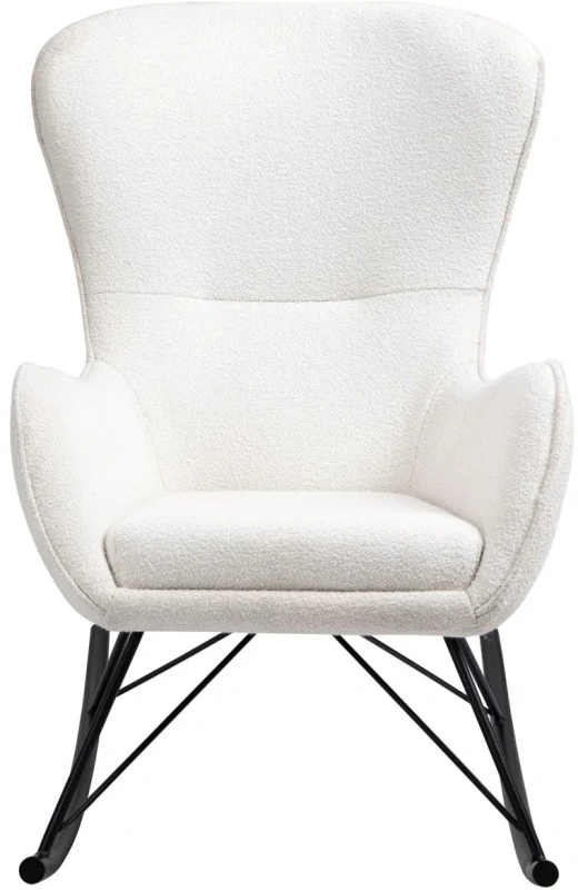 Fotel wypoczynkowy Liberto 3 z funkcją bujania do salonu biały