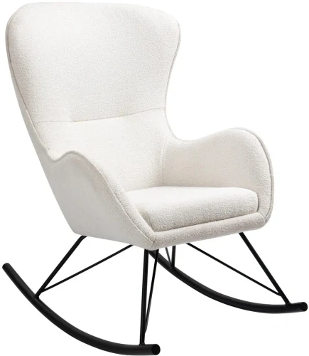 Fotel wypoczynkowy Liberto 3 z funkcją bujania do salonu biały