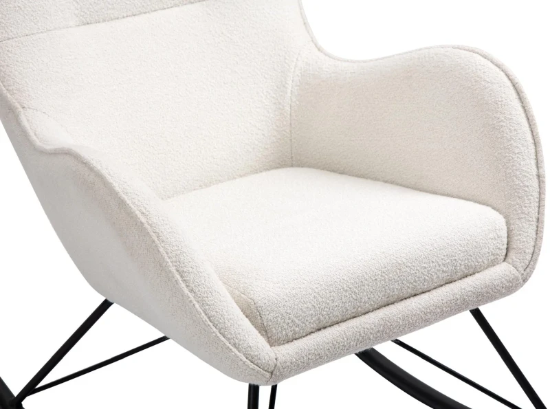 Fotel wypoczynkowy Liberto 3 z funkcją bujania do salonu biały