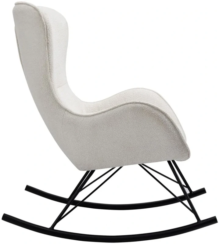 Fotel wypoczynkowy Liberto 3 z funkcją bujania do salonu biały