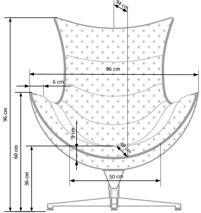 Fotel wypoczynkowy Luxor obrotowy z eco skóry ciemny brąz