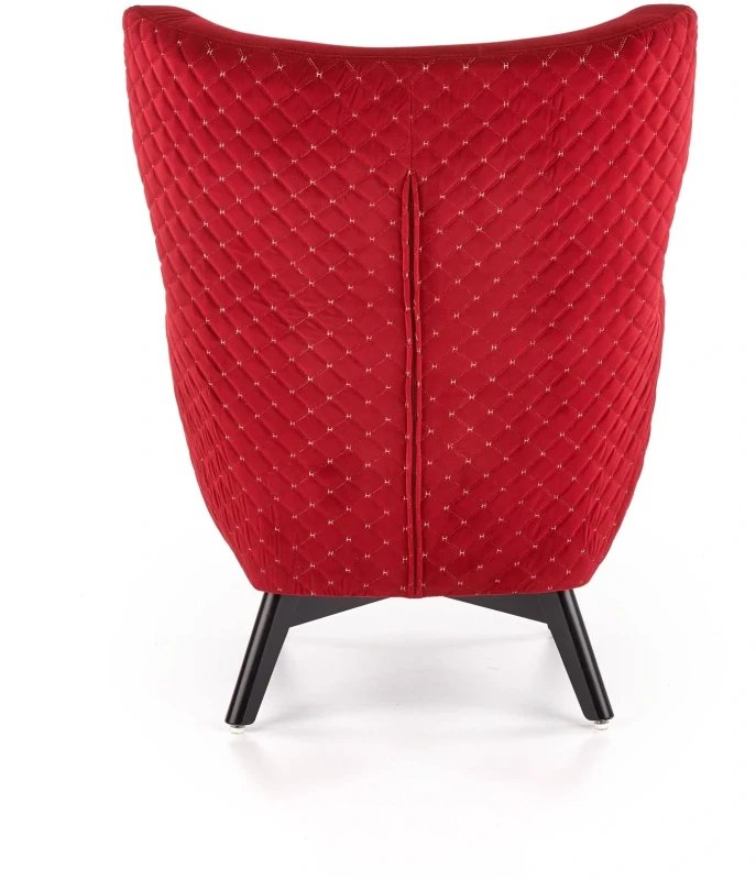 Fotel wypoczynkowy Marvel tapicerowany do salonu bordowy/czarny