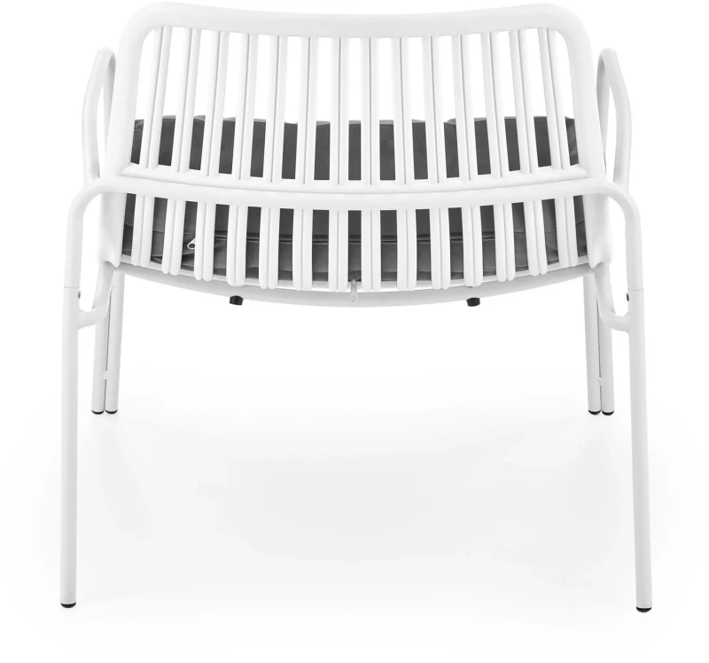 Fotel wypoczynkowy Melby do salonu biały/popielaty