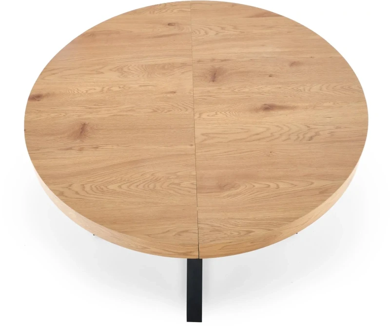 Stół rozkładany Mercy 120-160cm do jadalni dąb złoty/czarny