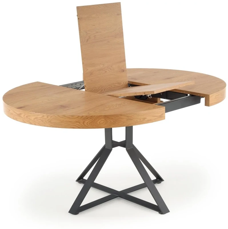 Stół rozkładany Mercy 120-160cm do jadalni dąb złoty/czarny