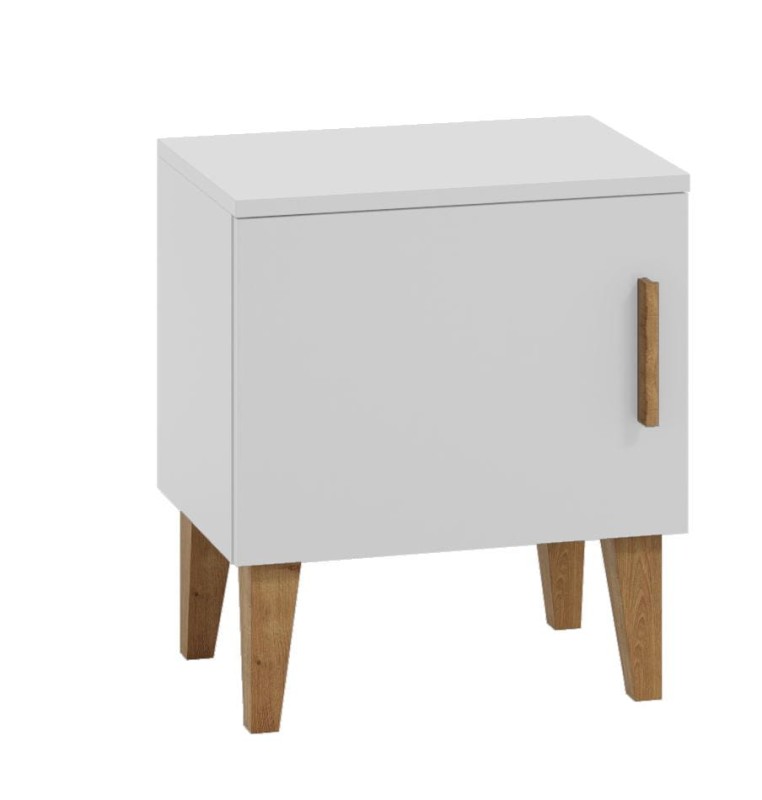 Szafka nocna z półką KUBI biała