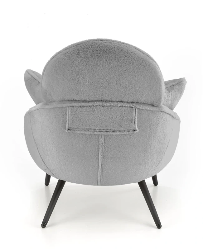 Fotel wypoczynkowy Merry tapicerowany do salonu popielaty