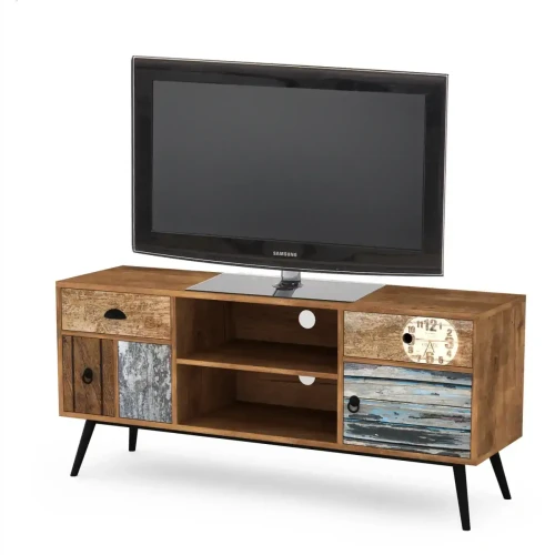 Szafka RTV Mezo RTV1 do salonu dąb wotan/wielobarwny