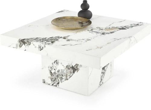 Ława stolik kawowy Monolit 80 cm biały marmur