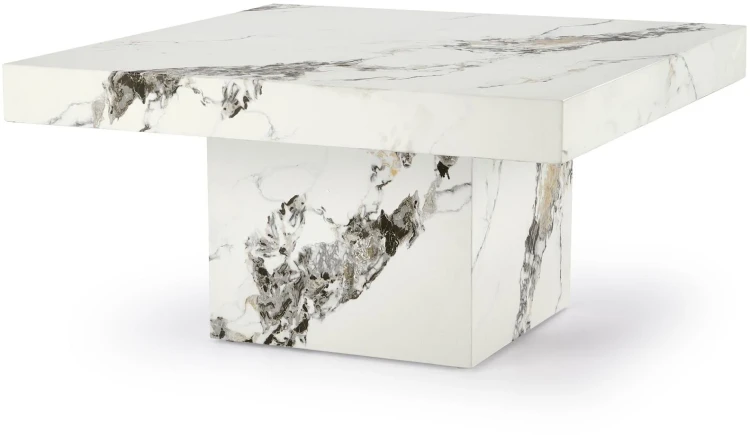 Ława stolik kawowy Monolit 80 cm biały marmur