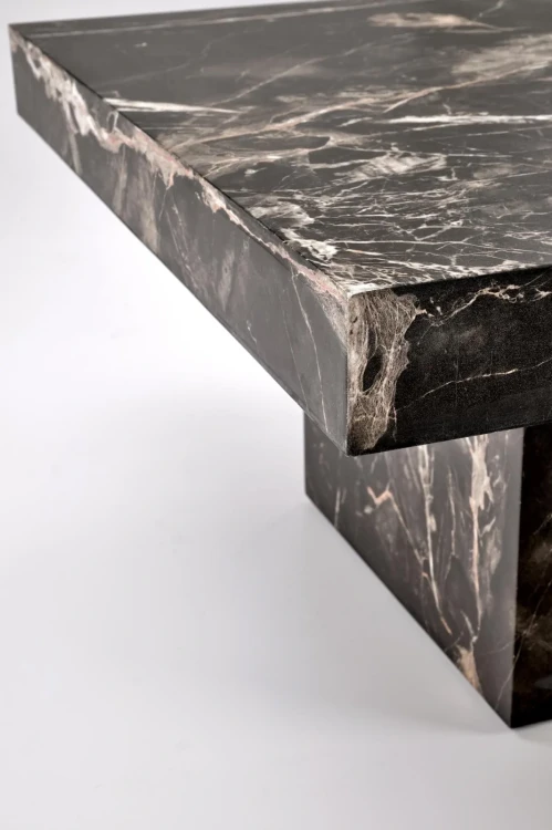 Ława stolik kawowy Monolit 80 cm czarny marmur