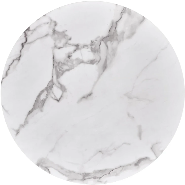 Stół okrągły Morata 79cm biały marmur/czarny/złoty