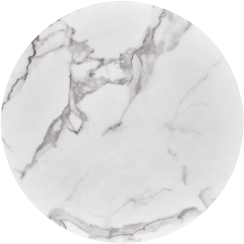Stół okrągły Morata 79cm biały marmur/czarny/złoty