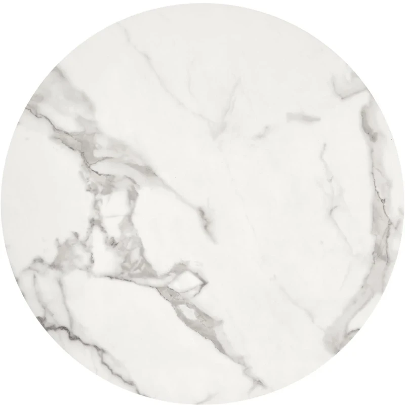 Stół okrągły Morata 79cm biały marmur/czarny/złoty