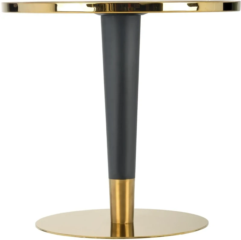 Stół okrągły Morata 79cm biały marmur/czarny/złoty