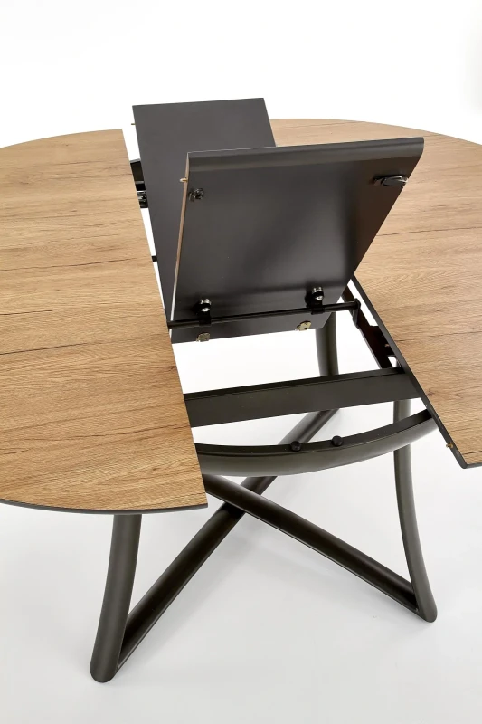 Stół rozkładany Moretti 118-148cm do jadalni dąb złoty/czarny/antracyt