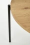 Stół okrągły Morgan 120 cm dąb złoty / czarny