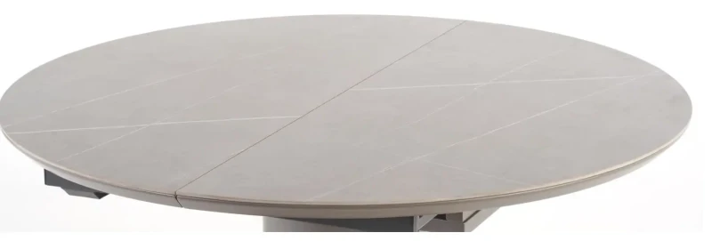 Stół rozkładany Muscat 120-160cm do jadalni popielaty marmur/jasny popiel/złoty