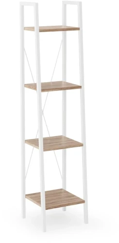 Regał Narvik REG1 do salonu biały/dąb sonoma