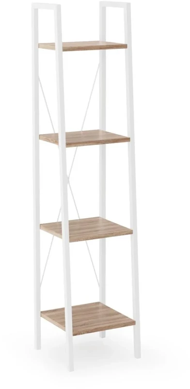 Regał Narvik REG1 do salonu biały/dąb sonoma