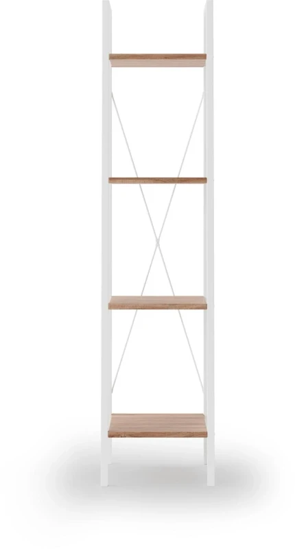 Regał Narvik REG1 do salonu biały/dąb sonoma