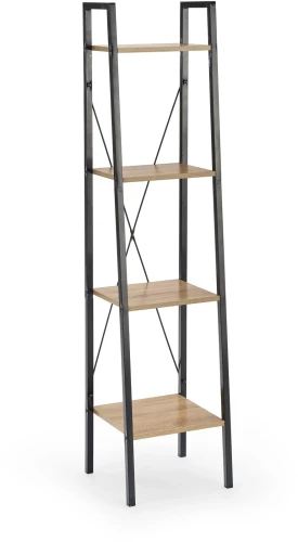 Regał Narvik REG1 do salonu czarny/dąb sonoma