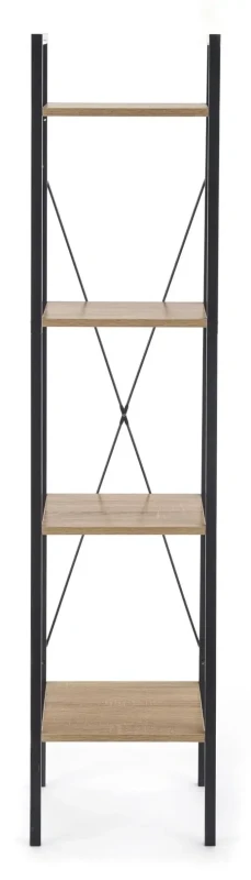 Regał Narvik REG1 do salonu czarny/dąb sonoma