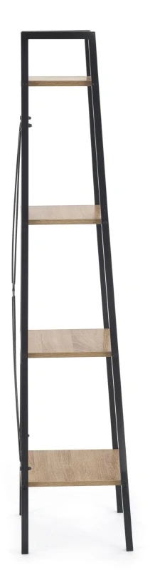 Regał Narvik REG1 do salonu czarny/dąb sonoma