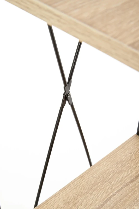 Regał Narvik REG1 do salonu czarny/dąb sonoma