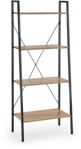 Regał Narvik REG2 do salonu dąb sonoma/czarny