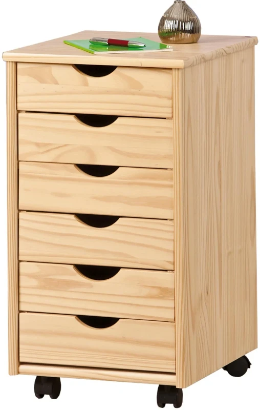 Kontenerek Nils z kółkami do biura sosna